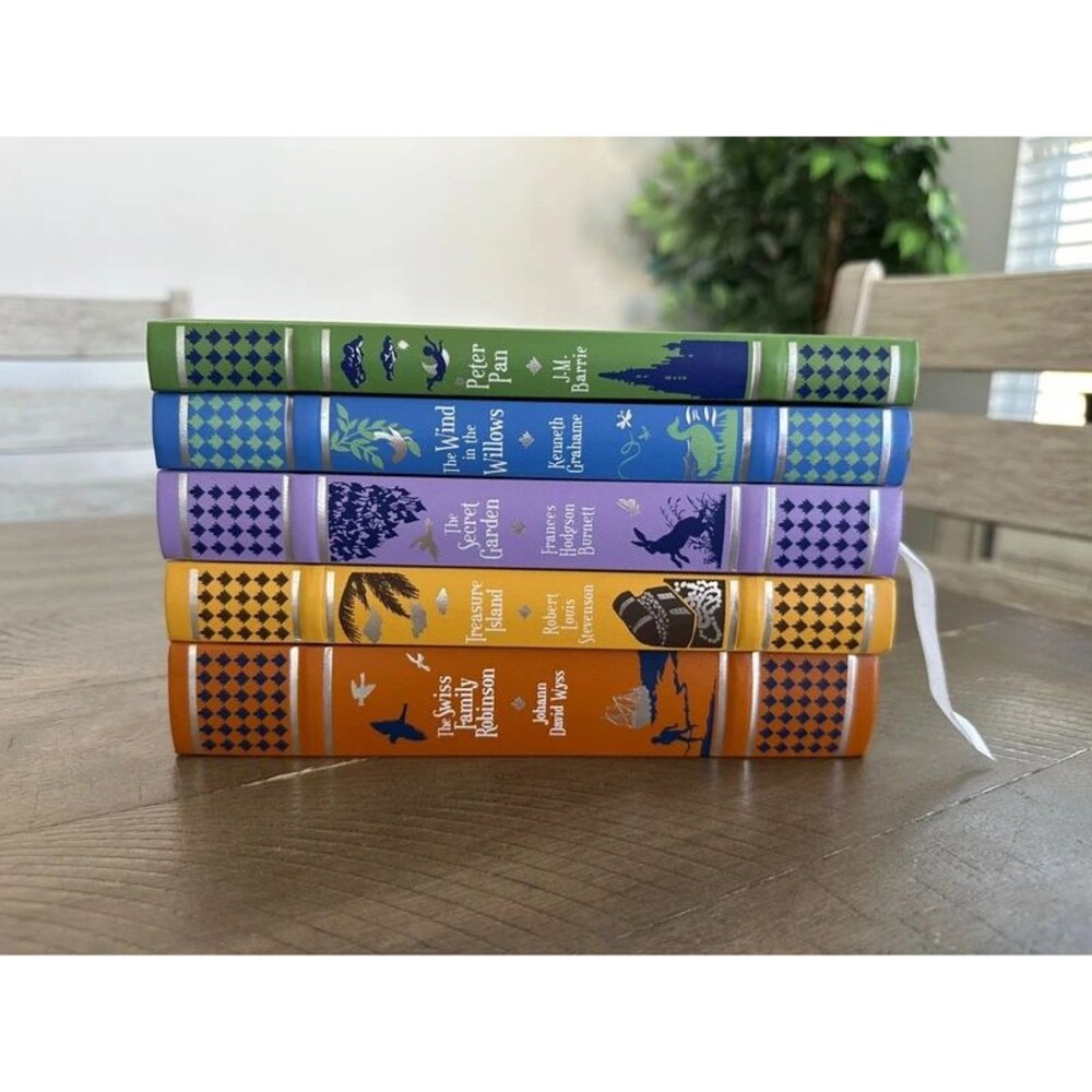 Barnes & Noble Rainbow Children’s Classics 5 Book Lot 2012 Silver Gilt Hardcover